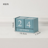 Calendrier en bois magnétique vintage personnalisé Bureau perpétuel Calendrier en forme de cube en bois Calendrier de bureau en bois