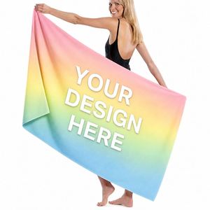 Pastel Rainbow Ombre <b>Microfiber</b> <b>Beach</b> <b>Towel</b> OEM - Product Image 1