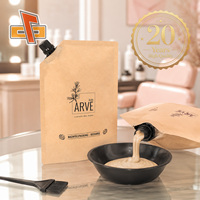 Emballage personnalisé en papier kraft laminé haute barrière avec logo pour pâte corporelle et liquide en pochette à bec verseur