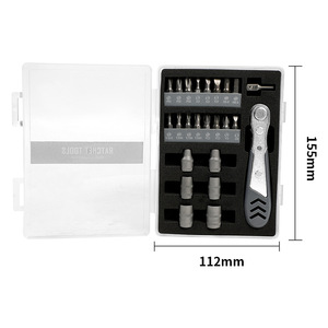 Ratchet Screwdriver Set 24 In 1 Precision Tool Kit With Magnetic Bits For Household Repair 112x155mm - Product Image 1