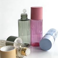 Envase de Plástico Personalizado para Cosméticos PET, Contenedor para Cuidado de la Piel con Tapa de Rosca Serigrafiada para Tónico, Loción Facial