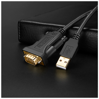 Cable Convertidor Serial USB 2.0 a RS232 DB9 de 3 Metros Cablecreation al por Mayor, Chipset PL2303, Conectores Chapados en Oro, Transferencia de Datos de 480M