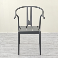 LL Design Style Chinois Aluminium Patio Salle à Manger Chaise Empilable Populaire Extérieur Atelier Cour Meubles Vente en Gros Chaise en Métal