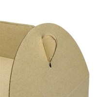 Boîte en papier kraft avec poignée et fenêtre transparente en PVC, pliable, portable, pour pâtisserie, boîte cadeau, emballage personnalisé imprimé