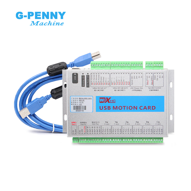MKX-M4 USB Motion Card 3/4/6 Axis Frequency 2000KHZ 0-10V Controller for Milling Machine