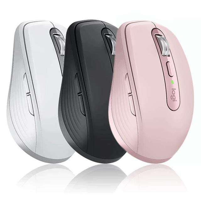 Logitech Mx Anywhere 3s 2.4g Charging Ergonomic Silent Vertical Computer Silver Usb Office Rechargeable Wireless Mouse