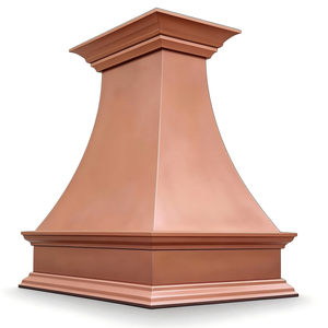<span class=keywords><strong>Hotte</strong></span> de cuisine en cuivre 16 gauge, faite main sur mesure, finition cuivre naturel brossé, design couronne classique, prête à l'insertion, luxe - Product Image 4