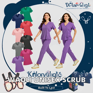 Mejores Pantalones Scrub Rectos Duraderos, Uniformes Médicos para Mujer y Hombre, Talla 3XL Plus, Blanco y Verde Cazador, Tejido para Estudiantes de Enfermería - Product Image 2