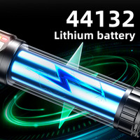 Lampe torche LED tactique rechargeable par USB en alliage d'aluminium haute puissance, étanche IP55, avec faisceau réglable et 5 modes, 1000+ lumens