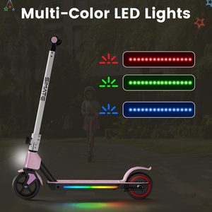 Trottinette en métal SIMATE pour enfants avec écran LED et lumières colorées, pour les 6 à 14 ans, équipement de protection requis - Product Image 3
