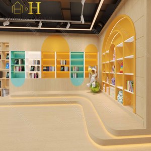 Librería moderna personalizada con estantes de librería de madera aptos para niños y muebles de biblioteca con estilo para exhibición de librería - Product Image 2