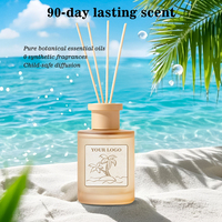 Diffuseur de roseaux parfumés à la noix de coco de luxe MULAN - Écologique, sécurité professionnelle, parfum longue durée pour la maison, le bureau, améliore l'air
