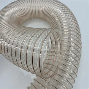 Flexible exhaust pipe with retractable ventilation Copper Wire hose PU Polyurethane Hose for suction Dust and Wind Power