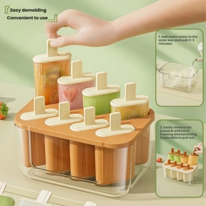 Vuông Nhựa Silicone <span class=keywords><strong>Ice</strong></span> Cube Khay Nắp <span class=keywords><strong>Bin</strong></span> Cộng Với <span class=keywords><strong>Ice</strong></span> Scoop Rò Rỉ Bằng Chứng Có Thể Tháo Rời Nắp Dễ Dàng Sử Dụng <span class=keywords><strong>Ice</strong></span> Cream Maker Cho Tủ Đông - Product Image 3