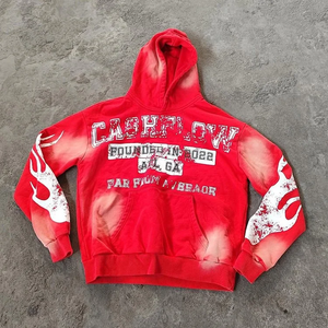 Designer Brand Hell Hoodie und Jogging hose 100% Baumwolle Hell Hoodie <span class=keywords><strong>Star</strong></span> Vintage Hip Hop Trainings anzüge mit gewaschenem Print - Product Image 3