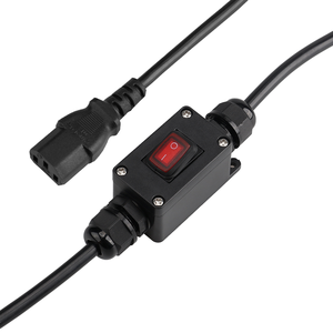 Pequeño 12V/<span class=keywords><strong>220V</strong></span> IP65 Interruptor basculante en línea a prueba de agua Interruptor de encendido-apagado electrónico de plástico para uso en exteriores 6A/10A Máx. Voltaje 1NO - Product Image 1