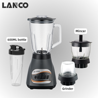 Blender de table portable LANCO NK-B155 électrique 4 vitesses 700W avec bol mélangeur pour usage en cuisine