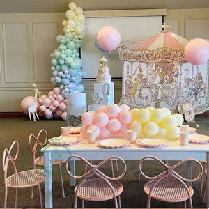 كرسي أطفال معدني عليه رسومات وردية رائعة طاولة للحفلات - Product Image 2