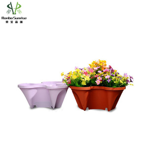 Tour à 5 niveaux empilable en plastique vertical jardinière de jardin auto-arrosage Pot de fleur plateau de roue <span class=keywords><strong>pour</strong></span> la maison légume fraise - Product Image 5