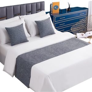 Hotel Quality Plain <b>Bed</b> Runner Bleaching Jacquard Style 300tc Thread Count Eco-Friendly Easy to Clean Decorative Edges <b>Bed</b> <b>Throw</b> - Product Image 1