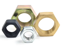 Mur Baut Hexagonal DIN934 Baja Karbon Lapisan Oksida Hitam Kelas 8.8 10.9 12.9 Pengikat Industri untuk Mesin