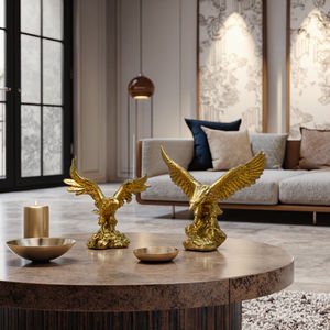 Statue in Resina di <span class=keywords><strong>Aquila</strong></span> Dorata, Decorazioni Moderne per Casa e Ufficio, Regalo Simulato, Ornamenti per Cantinette, Artigianato in Resina, Statue di Animali - Product Image 4