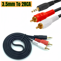 Câbles audio RCA HIFI 1,5 m 3 m, câbles 3,5 mm mâle vers mâle 2RCA 3RCA AUX, câble RCA pour home cinéma, DVD, casque
