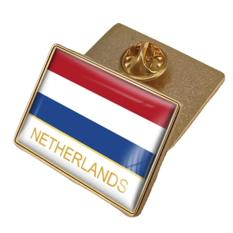Nederland Vlag Badge Land Vlag Revers Pin Vlaggen Van De Wereld Hoed Pins Custom Logo Emaille Pin Fabricage