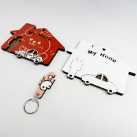 Cadeaux DIY, décoration de carnet personnel, blancs uniques pour sublimation, porte-clés en MDF, porte-clés détachable