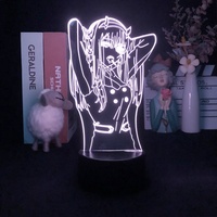 002 Darling in the FRANXX Anime Lampe de nuit LED 3D en acrylique, figurine design, veilleuse pour enfants, filles, manga, cadeau, lampe de nuit