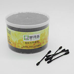 500 pièces de cotons-tiges en papier noir de haute qualité, design double spirale, tête ronde, nettoyage doux et parfait pour la maison et l'usage quotidien - Product Image 4