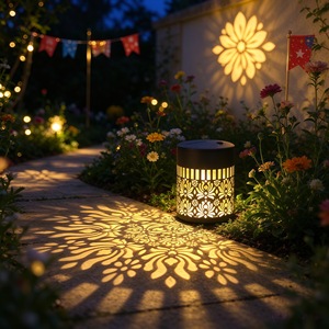 Projecteur solaire LED pour jardin, motif pivoine à double couche, lampe décorative pour pelouse extérieure, allée, paysage - Product Image 1