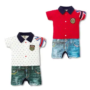 Polo Newborn Red Polka Dots Baby Cotton Outfits Of Infant Apparel