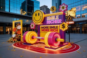 Instalación <span class=keywords><strong>de</strong></span> Decoración Temática <span class=keywords><strong>de</strong></span> Compras para Plaza Comercial, Entrada <span class=keywords><strong>de</strong></span> Centro Comercial, SHOPPING RICH WORLD, Instalaciones para Fotos, Gran Tamaño - Product Image 2