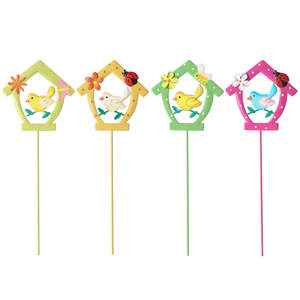 Micro-paysage <span class=keywords><strong>jardin</strong></span> branche oiseau <span class=keywords><strong>maison</strong></span> pour cour oiseau décoration transfrontalière métal fer fleur arrière-cour oiseau - Product Image 3