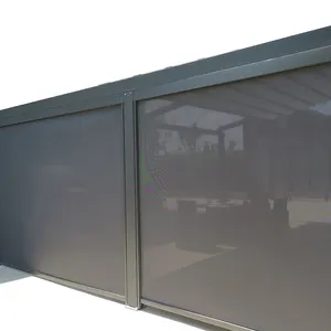 공장 맞춤형 알루미늄 파티오 롤러 블라인드 창문 용 전동 지퍼 스크린 야외 블라인드