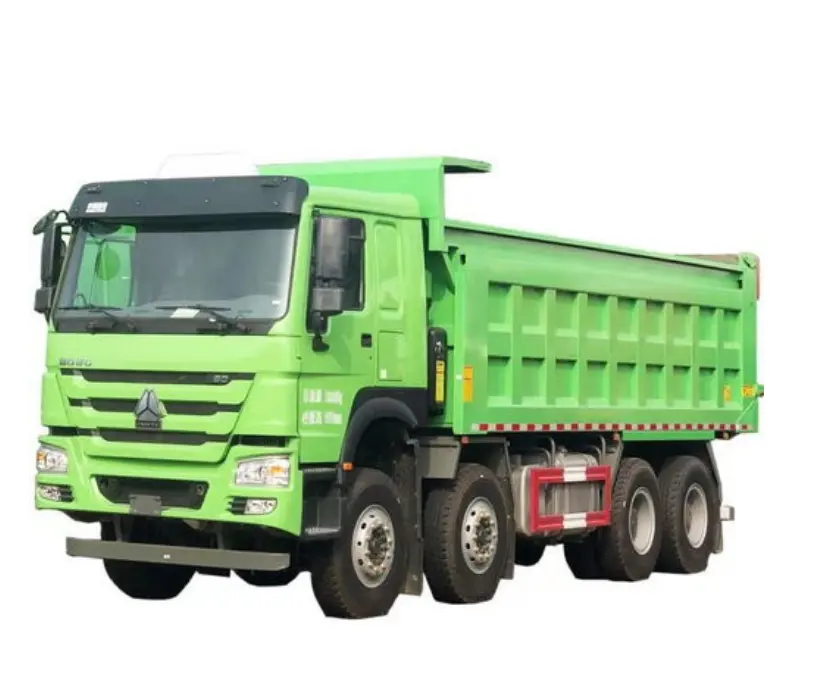 HOWO 371 372 375 Dump Truck Camera 10 12 Red Fast Automatic Construction Working Air Suspension Heavy Truck Euro 3 2 Tonne Truck