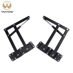 Mécanisme de levage pour meubles, charnière à ressort en fer noir, table basse, table à thé, bureau, pliable - Product Image 3