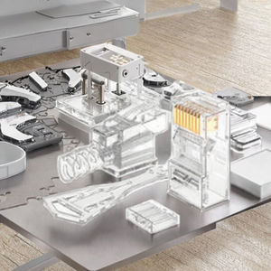 Набор из 100 прозрачных защитных колпачков для сетевых разъемов <span class=keywords><strong>RJ45</strong></span> (CAT6, CAT6A, CAT7) с функцией разгрузки кабеля, аксессуары для коннекторов - Product Image 4