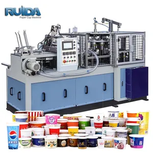 Neue 60 pcs/min Pappbecher herstellungs maschine Alle Größen Voll automatischer Lieferant China Fabrik preis Pappbecher maschine mit Druck