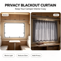Rideau de confidentialité pour camping-car, facile à installer, populaire, personnalisé, en tissu tressé brodé occultant pour fenêtre intérieure de camping-car