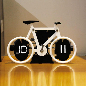 Custom Carved Mechanical Bicycle Flip <b>Clock</b> Personality Creative Bicycle Table Flip <b>Clock</b> Reloj <b>Retro</b> Bicycle Shaped Flip <b>Clock</b> - Product Image 3