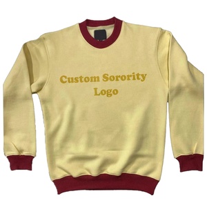 Sweat-shirt personnalisé DST avec logo de sororité, col rond, manches longues, en coton tricoté respirant, pour femme, imprimé sur le devant, idéal pour l'automne - Product Image 1