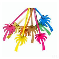 Pu Lederen Karakter Palmboomvormige Tas Hanger Vrouwen Hangende Tas Bedels Sleutelhanger Accessoires