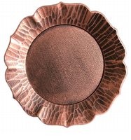 Plaque de présentation décorative or rose argenté pour la décoration de table de mariage et de fête, plaque de présentation de luxe en métal en vrac vente en gros