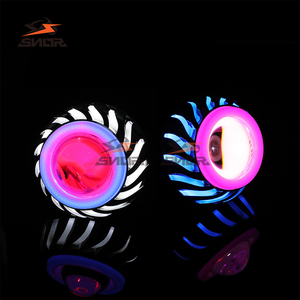 SNOR Moto Lumières <span class=keywords><strong>Diable</strong></span> Ange Oeil Ouverture LED Phare Oeil Multicolore Laser Phare Phare - Product Image 3