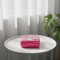 Boîte à lunch carrée personnalisable en PP avec couvercle, mignonne, multifonctionnelle, sans BPA, de qualité alimentaire, pour enfants, idéale pour l'école et la randonnée