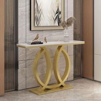 Console d'entrée murale en métal créative, table de hall, table d'entrée, couloir d'hôtel, nouveau style chinois, accent moderne de luxe léger