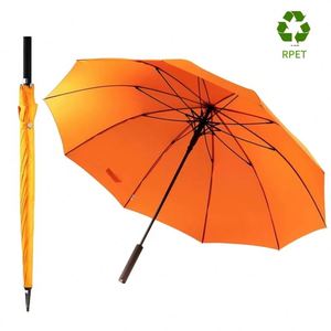 Parapluie publicitaire semi-automatique écologique en RPET de 27 pouces, impression de logo OEM, parasol pliable de golf - Product Image 2