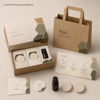 Individuell bedrucktes Diffusorstein-Geschenkset mit Branding, 90 g/m² strukturiertes Papier, zweifarbiger Druck, Kiss-Cut-Selbstklebeetikett aus Papier.